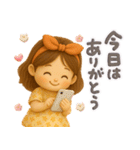 ふんわりGIRL♡挨拶とリアクション♪（個別スタンプ：37）
