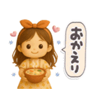 ふんわりGIRL♡挨拶とリアクション♪（個別スタンプ：38）