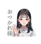 清楚な女の子の優しい敬語（個別スタンプ：3）