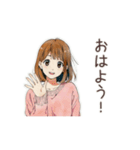動く！ふつうの女の子スタンプ（個別スタンプ：2）