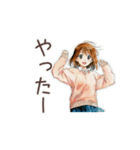 動く！ふつうの女の子スタンプ（個別スタンプ：4）