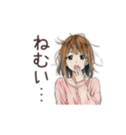 動く！ふつうの女の子スタンプ（個別スタンプ：5）