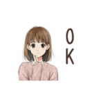 動く！ふつうの女の子スタンプ（個別スタンプ：7）