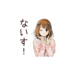 動く！ふつうの女の子スタンプ（個別スタンプ：15）