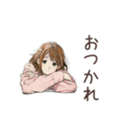 動く！ふつうの女の子スタンプ（個別スタンプ：22）