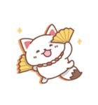 キツネの日々色々4（秋の白狐）（個別スタンプ：16）