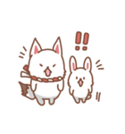 キツネの日々色々4（秋の白狐）（個別スタンプ：35）