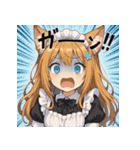 ネコ耳ウェイトレスの爆笑リアクション！（個別スタンプ：12）
