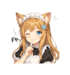 ネコ耳ウェイトレスの爆笑リアクション！（個別スタンプ：17）