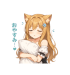 ネコ耳ウェイトレスの爆笑リアクション！（個別スタンプ：24）