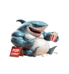 爆笑ボクシングサメは毎日パンチ中,（個別スタンプ：2）