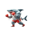 爆笑ボクシングサメは毎日パンチ中,（個別スタンプ：3）