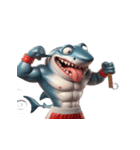 爆笑ボクシングサメは毎日パンチ中,（個別スタンプ：7）