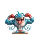 爆笑ボクシングサメは毎日パンチ中,（個別スタンプ：8）