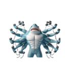 爆笑ボクシングサメは毎日パンチ中,（個別スタンプ：9）