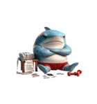 爆笑ボクシングサメは毎日パンチ中,（個別スタンプ：13）