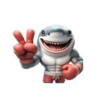 爆笑ボクシングサメは毎日パンチ中,（個別スタンプ：20）