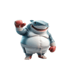 爆笑ボクシングサメは毎日パンチ中,（個別スタンプ：21）