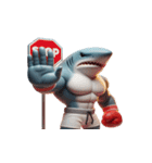 爆笑ボクシングサメは毎日パンチ中,（個別スタンプ：23）