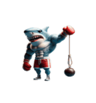 爆笑ボクシングサメは毎日パンチ中,（個別スタンプ：28）