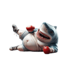 爆笑ボクシングサメは毎日パンチ中,（個別スタンプ：32）