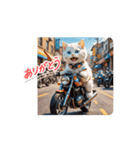 【動く】バイクが好き❤️ねこ（個別スタンプ：6）