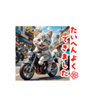 【動く】バイクが好き❤️ねこ（個別スタンプ：8）