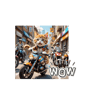 【動く】バイクが好き❤️ねこ（個別スタンプ：9）