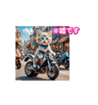 【動く】バイクが好き❤️ねこ（個別スタンプ：13）