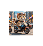 【動く】バイクが好き❤️ねこ（個別スタンプ：14）