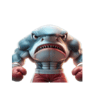 暴れん坊サメボクサーの爆笑コレクション（個別スタンプ：1）