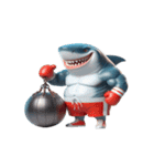 暴れん坊サメボクサーの爆笑コレクション（個別スタンプ：2）