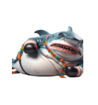 暴れん坊サメボクサーの爆笑コレクション（個別スタンプ：4）