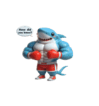 暴れん坊サメボクサーの爆笑コレクション（個別スタンプ：5）