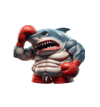 暴れん坊サメボクサーの爆笑コレクション（個別スタンプ：9）