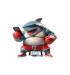 暴れん坊サメボクサーの爆笑コレクション（個別スタンプ：12）