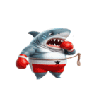 暴れん坊サメボクサーの爆笑コレクション（個別スタンプ：14）