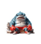 暴れん坊サメボクサーの爆笑コレクション（個別スタンプ：15）