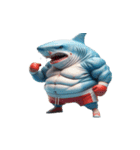 暴れん坊サメボクサーの爆笑コレクション（個別スタンプ：16）