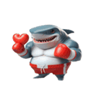 暴れん坊サメボクサーの爆笑コレクション（個別スタンプ：17）