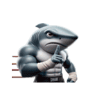 暴れん坊サメボクサーの爆笑コレクション（個別スタンプ：24）