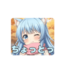 ピンクマフラーありさアニメーション（個別スタンプ：7）