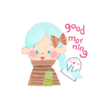 オバケちゃんと女の子の毎日（英語）（個別スタンプ：1）