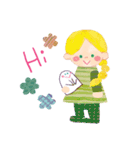 オバケちゃんと女の子の毎日（英語）（個別スタンプ：2）