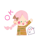 オバケちゃんと女の子の毎日（英語）（個別スタンプ：3）