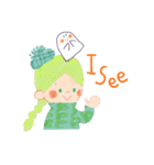 オバケちゃんと女の子の毎日（英語）（個別スタンプ：4）