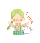 オバケちゃんと女の子の毎日（英語）（個別スタンプ：9）
