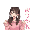 ガーリー女子の週末ご褒美タイム♡（個別スタンプ：2）
