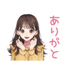 ガーリー女子の週末ご褒美タイム♡（個別スタンプ：3）