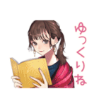 ガーリー女子の週末ご褒美タイム♡（個別スタンプ：10）